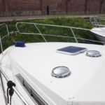Broom 1070 - Forward deck with stainless steel pulpit and ventilation caps