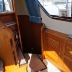 Broom 41 - Curved stairwell up to the cockpit and down into the aft cabin
