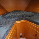 Stevens 1140 - Forward cabin with storage under V-Berth