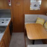 Stevens 1140 - Steps down to the dinette and galley