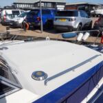 Birchwood 29 Sedan - Grab rails on the forward deck