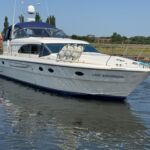 Broom 450 - Superb offshore cruiser but also able to explore inland waterways with hinged radar arch