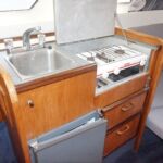 Fairline Carrera 24 - Galley with gas hob, fridge and sink unit