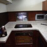 Broom 370 - Fitted galley with avonite worksurface