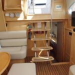 Haines 350 - Steps up to the cockpit and down to the aft master cabin