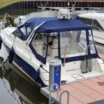 Princess 266 Riviera - Arabella moored stern to