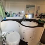 Haines 35 Sedan - Electric toilet and moulded wash hand basin