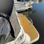 Haines 35 Sedan - Large bathing platform with fender baskets and snap davits