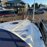 Broom 415 - Forward deck with ventilation caps and fender baskets