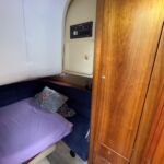Hardy Seawings 355 - Wardrobe storage in midships birth