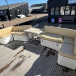 Princess 435 - Large cockpit with brand new cockpit cushions in cream leatherette