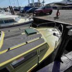Cutlass 26 - Forward deck with grab rails and non slip decking