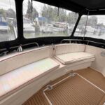 Princess 385 - Transom seating with storage under