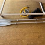 Paddles, pump and boat cover